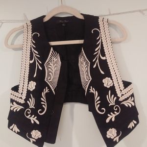 Honey punch embroidered vest